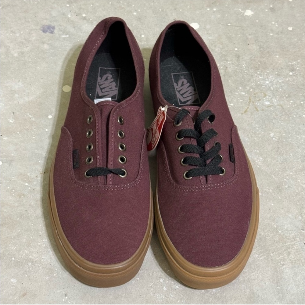 Vans Authentic Light Gum/Burgundy/Port Royale Sneaker Size 11 Men - Picture 3 of 7